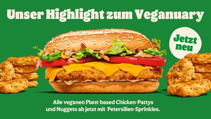 BURGER KING Deutschland GmbH: Veganuary: NEUES JAHR. NEUE PANADE. Neuer veganer Burger.