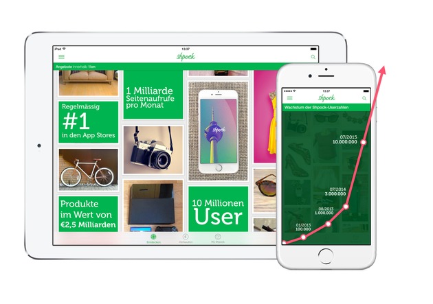 Shpock bejubelt 10 Millionen User und regelmäßige #1-Platzierung in den App-Stores - BILD