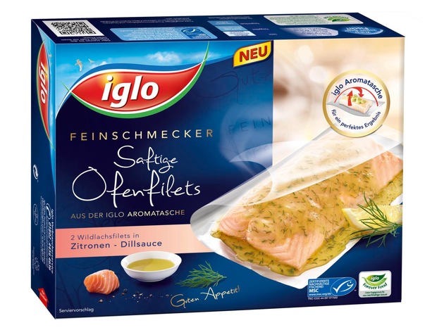 Schmeckt nicht gibt&#039;s nicht: iglo Feinschmecker Saftige Ofenfilets ab Januar 2013 mit Geld-zurück-Garantie (BILD)