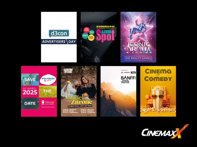 Sieben Veranstaltungen, die man 2025 im CinemaxX nicht verpassen sollte