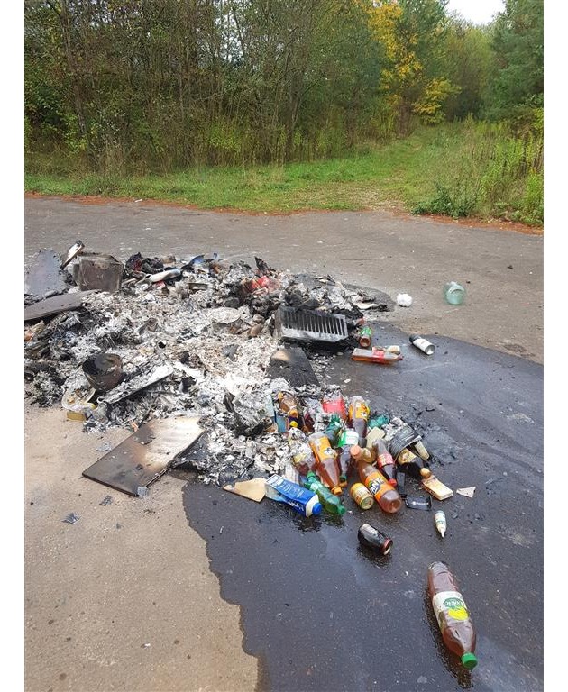 POL-PDPS: Illegale Müllablagerung in Brand gesteckt