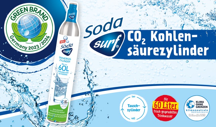 NORMA: NORMA Sodasurf-Tauschzylinder für Wassersprudler als GREEN BRAND ausgezeichnet / Nachhaltiges Produkt von Jury gewürdigt