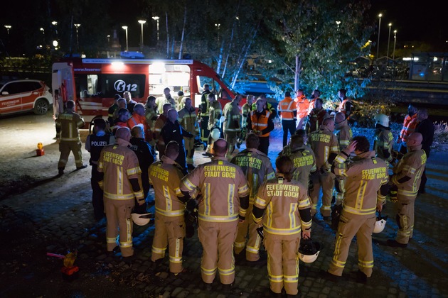 Feuerwehr Goch: Feuerwehr, Bahn und Polizei übten gemeinsam