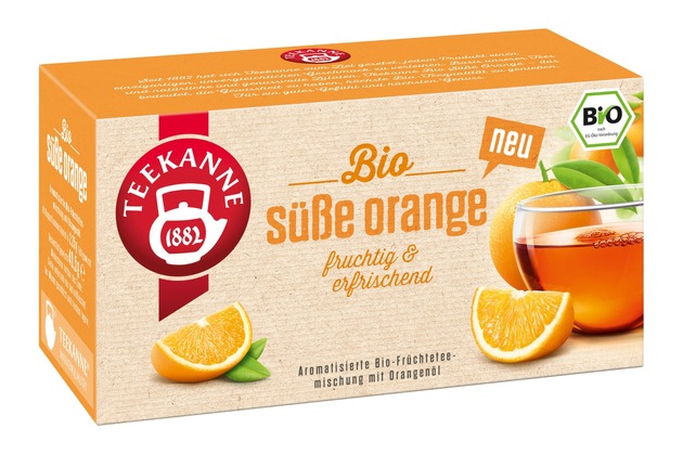 Pressemitteilung: Purer Bio-Geschmack im Teeglas mit &quot;Bio Waldbeere&quot; und &quot;Bio Süße Orange&quot; von TEEKANNE