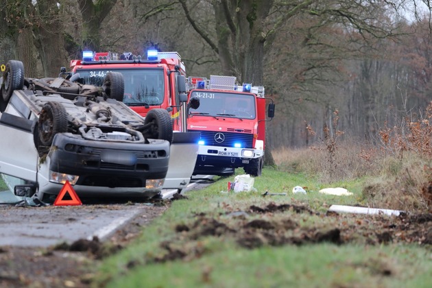 FW-ROW: Schwerer Verkehrsunfall am Heiligenabend