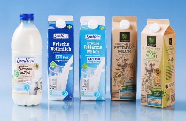 NORMA: NORMA-Frischmilch zu 100 Prozent auf garantiert gute Tierhaltung umgestellt / LANDFEIN-Frischmilch durch Tierwohl-Zertifikate ausgezeichnet