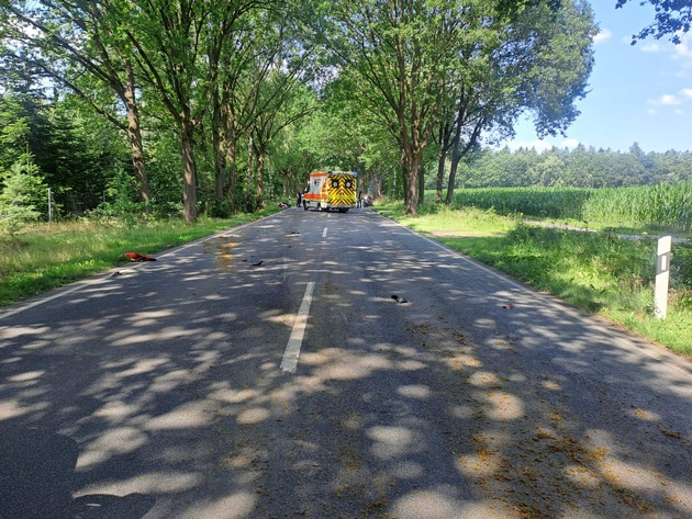 POL-STD: Motorradfahrer bei Wildunfall in der Gemarkung Harsefeld schwer verletzt