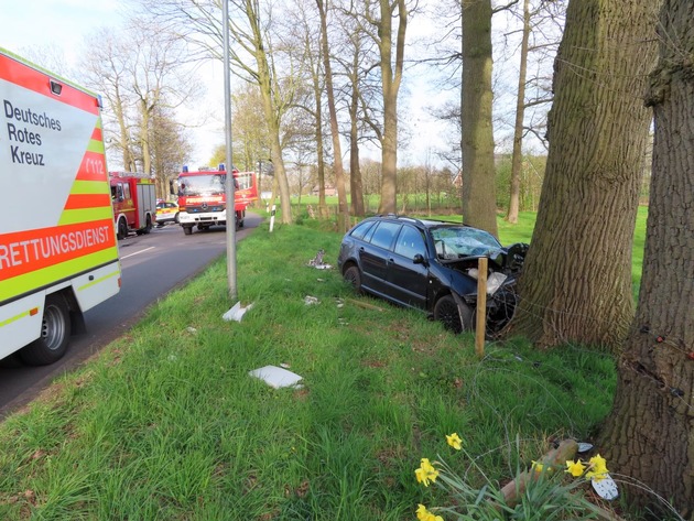 POL-STD: 22-jährige Autofahrerin bei Unfall in der Gemarkung Blumenthal schwer verletzt