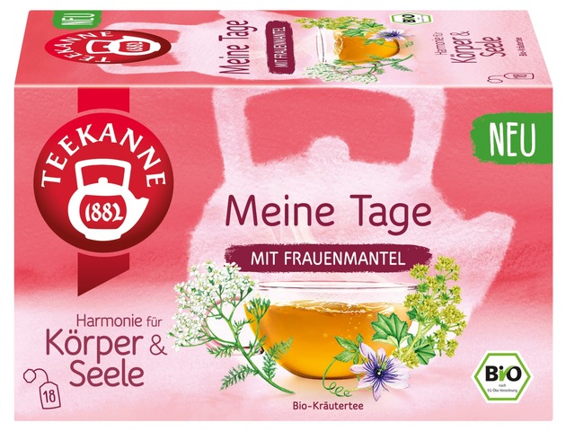 Pressemitteilung: „Meine Tage“ – der neue TEEKANNE Kräutertee für entspannte Momente rund um den Zyklus