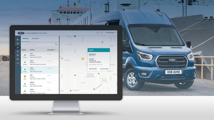 Ford-Werke GmbH: Ford Telematics mit neuer "Multi-Make"-Funktion und App-Ergänzung bietet mehr Effizienz für Flottenmanager