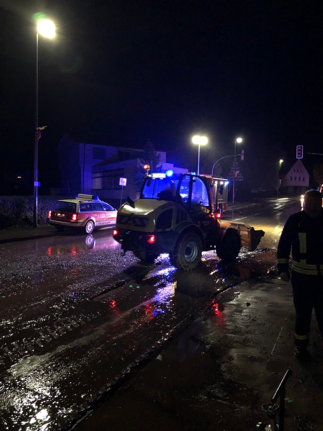 FW Lügde: Unwetterlage über Lügde / 22 Einsätze für die Feuerwehr