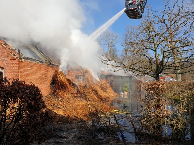 FW-RD: Update zu: Grossbrand auf landwirtschaftlichen Anwesen in Beringstedt, Ortsteil Ostermühlen