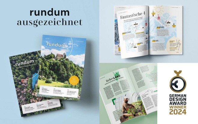 GMK. Gesellschaft für Medien. Marken. Kommunikation: Design- und Digitalagentur GMK wird für das Magazin rundum mit dem German Design Award 2024 ausgezeichnet