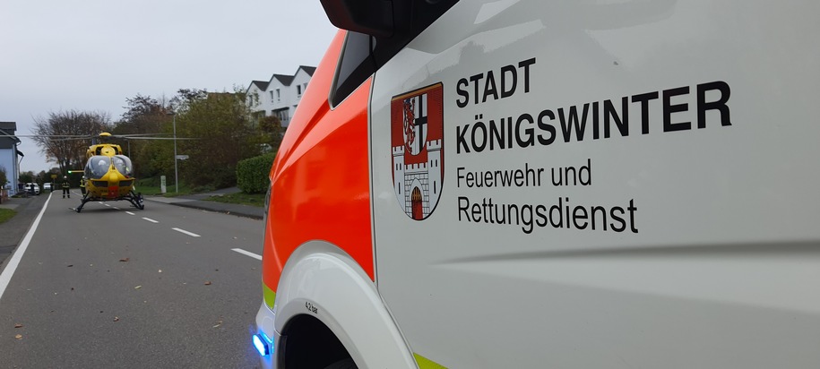 FW Königswinter: Feuerwehr befreit Schwangere nach Verkehrsunfall