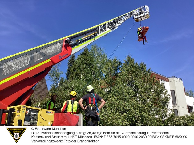 FW-M: Zwei Einsätze der Höhenrettungsgruppe (Laim, Sendling-Westpark)