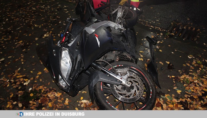POL-DU: Rumeln-Kaldenhausen: Motorradfahrer stürzt und verletzt sich