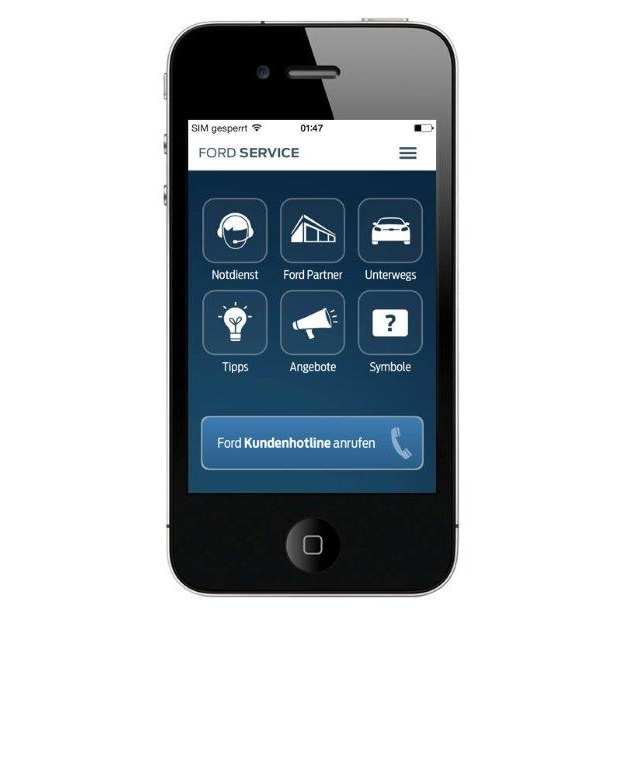 Unterstützung für unterwegs: Die neue kostenlose Ford Service App geht an den Start (FOTO)