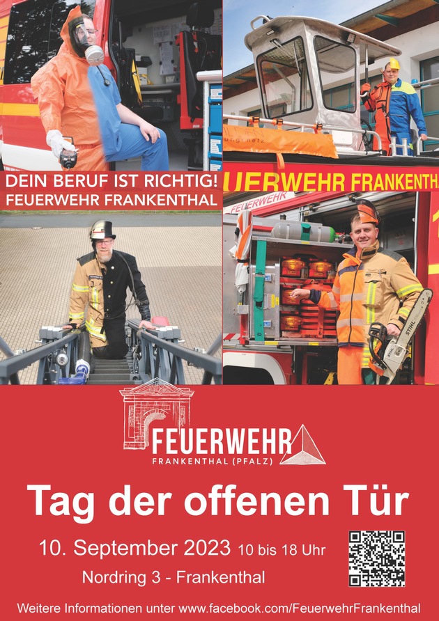 FW Frankenthal: Tag der offenen Tür der Feuerwehr Frankenthal, sowie Tag des Bevölkerungsschutzes der Stadt Frankenthal am 10. September 2023