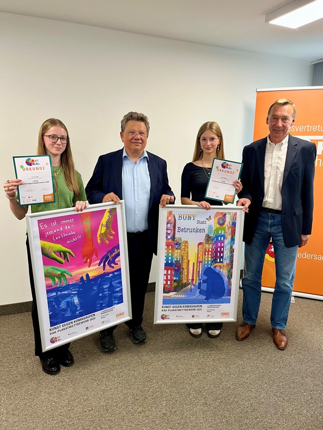 Niedersachsen: Schülerin aus Hannover gewinnt landesweiten Plakatwettbewerb gegen das Rauschtrinken