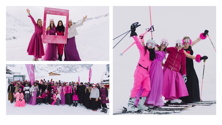 „Einschwingen für Pink Ribbon“ — Obertauern eröffnet Wintersaison mit strahlender Solidarität