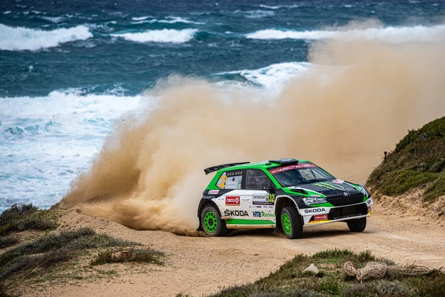Rallye Italien Sardinien: SKODA Privatier Tidemand gewinnt WRC2 und baut Tabellenführung aus