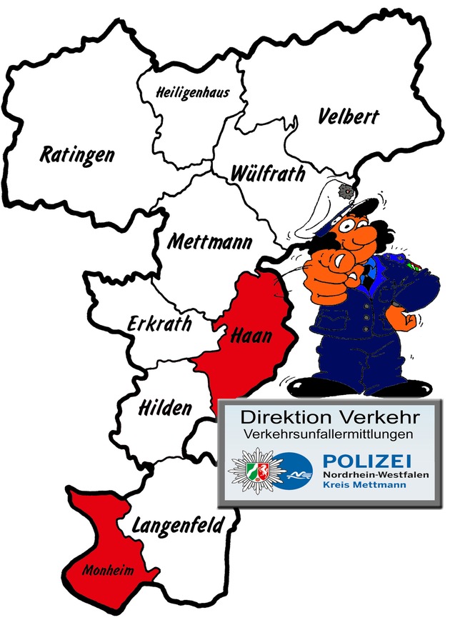 POL-ME: Verkehrsunfallfluchten aus dem Kreisgebiet - Haan / Monheim - 2203064