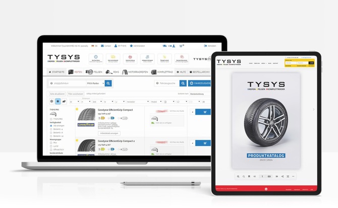 TYSYS präsentiert den neuen digitalen Produktkatalog für Reifen, Felgen und Kompletträder