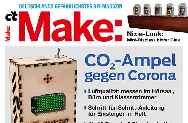 Make: Selbst gebaute Ampel zeigt, wann gelüftet werden soll / Make-Projekt: Der CO2-Warner für die Schule