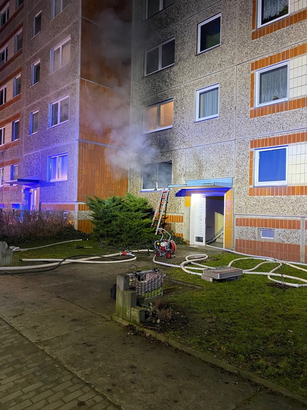 POL-NB: Wohnungsbrand auf dem Datzeberg in Neubrandenburg, Lankreis Mecklenburgische Seenplatte