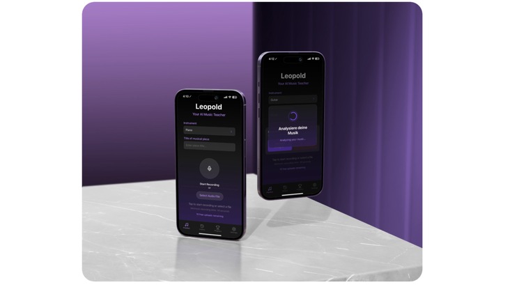LEOPOLD: Weltneuheit: Die KI-App LEOPOLD unterstützt Amateurmusiker beim Üben: präzise Analysen, direktes Feedback und klare Hinweise machen das Einüben effizienter, motivierender und fördern Fortschritte