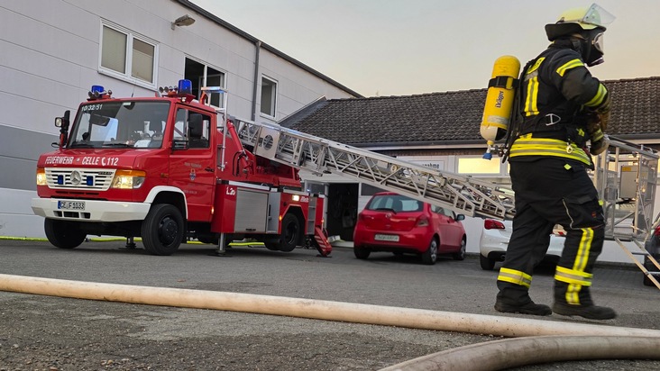 FW Celle: Einsatzübung bei den Celler Werkstätten der Lebenshilfe