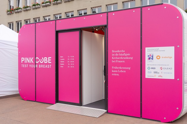 Einladung: Brustkrebsaufklärungsaktion im PINK CUBE – erstmals in Luzern am 20. und 21.09.