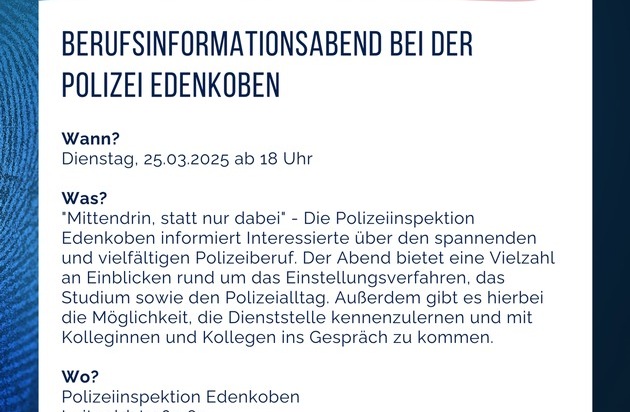 POL-PDLD: Infoabend bei der Polizei Edenkoben