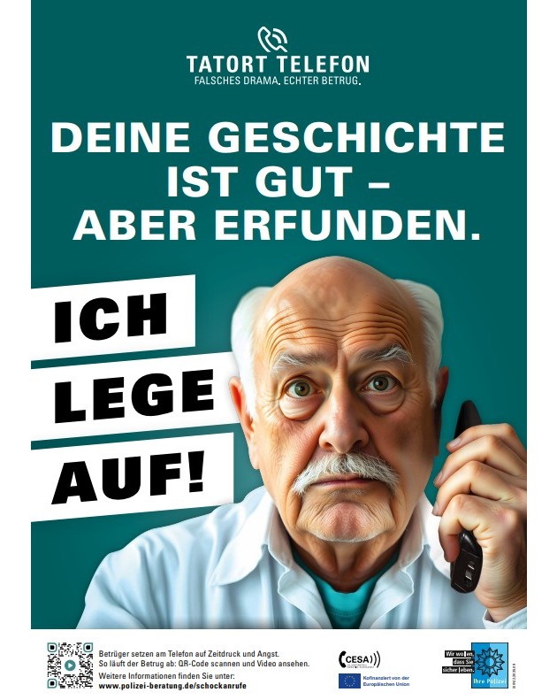 POL-LER: Pressemitteilung der Polizeiinspektion Leer/Emden für den 19.11.2025 zum Thema Telefonbetrug und der CESA Kampagne &quot;Tatort Telefon&quot;.