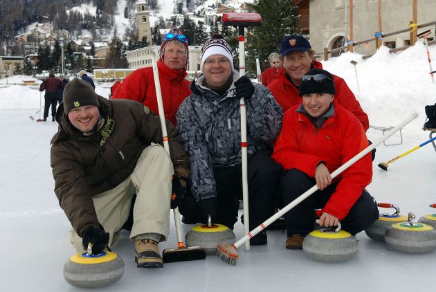 Extrem-Curling mit Stefan Raab in St. Moritz