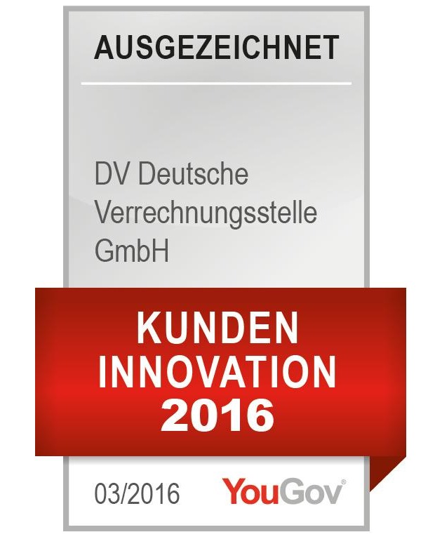 &quot;Kunden-Innovation 2016&quot;: Deutsche Verrechnungsstelle wurde für ihr
einzigartiges Leistungspaket für Handwerk und Mittelstand ausgezeichnet