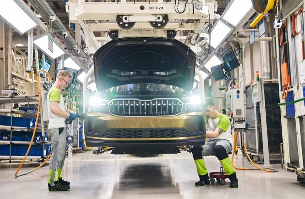 Škoda Auto startet die Serienproduktion des neuen Kodiaq in Kvasiny