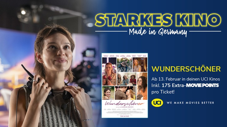 UCI feiert &quot;Starkes Kino - made in Germany&quot; / Neue Kampagne startet mit Karoline Herfurths WUNDERSCHÖNER