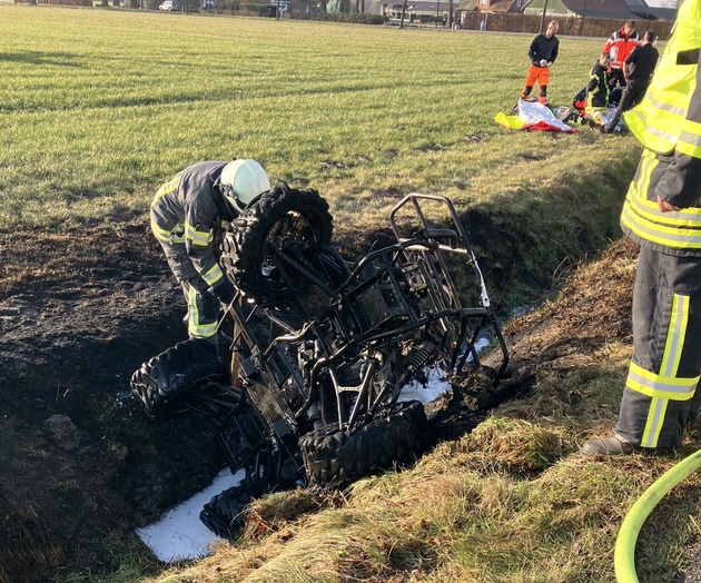 POL-STD: 65-jähriger Quadfahrer unter Alkohol bei Unfall in der Gemarkung Ahlerstedt schwer verletzt, Bedrohungslage in Buxtehude-Ottensen glimpflich beendet