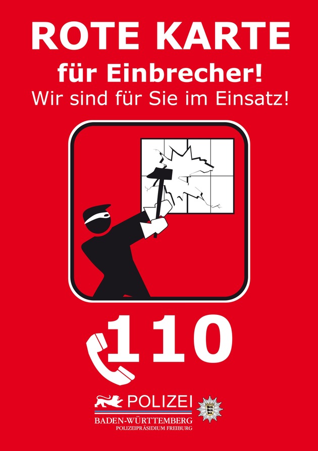 POL-FR: Freiburg: Pressegespräch zur Wohnungseinbruchskriminalität am 30.10.2019 / Aktuelle Entwicklung und polizeiliche Maßnahmen zur Bekämpfung von Wohnungseinbrüchen