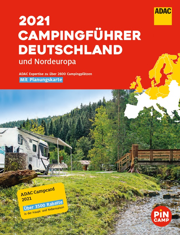 ADAC Campingführer und PiNCAMP - Preisvergleich zur Campingsaison 2021 / Deutsche Campingplätze gehören zu den günstigten in Europa