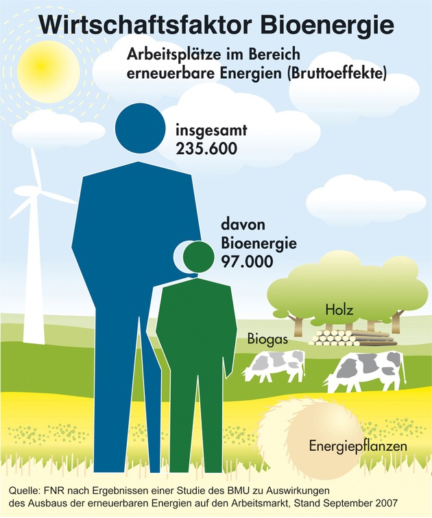 Wirtschaftsfaktor Bioenergie - Neue Zahlen legt die Endversion einer BMU-Studie vor: