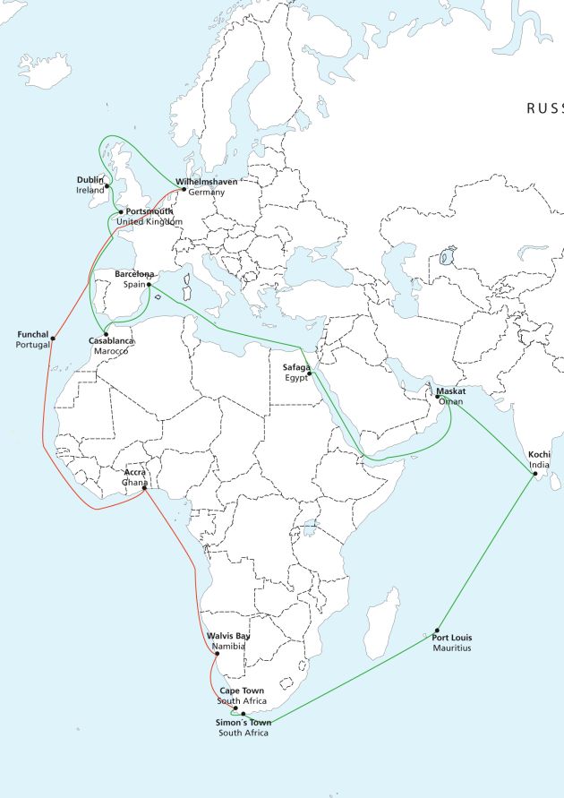 Marine : Deutschen Marineschiffe brechen zur Umrundung Afrikas auf