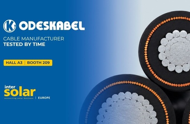 From Solar String to Grid Connection: / Odeskabel showcases complete renewable energy cable solutions, featuring TÜV certified PV cables and HD 620-10C fully type tested Medium Voltage cables