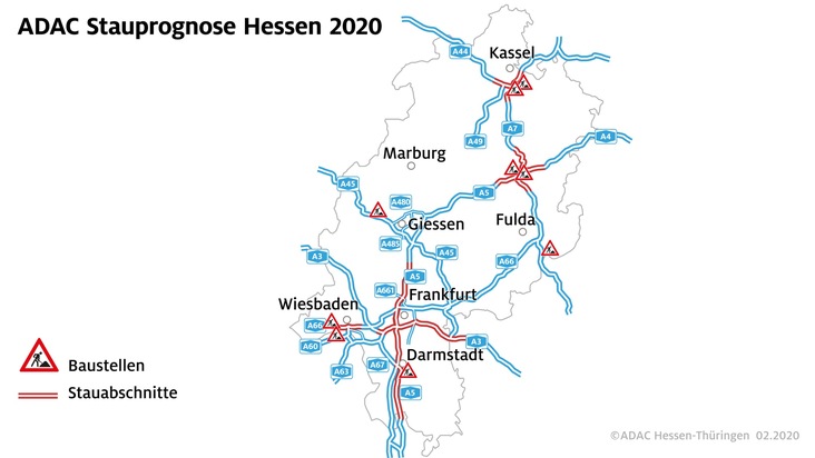 Stauprognose zum Osterwochenende - ADAC erwartet deutlich weniger Verkehr auf Hessens Straßen