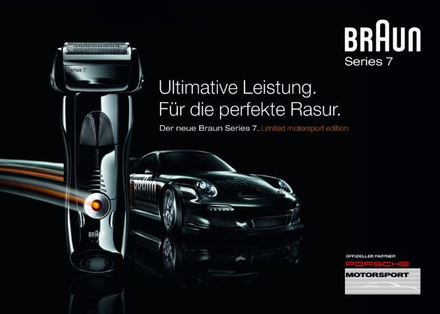 Braun und Porsche gehen gemeinsam ins Rennen... / Limited motorsport edition in edlem Design und mit einem rasanten Extra (mit Bild)