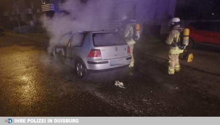 POL-DU: Aldenrade: Drei Autos brannten