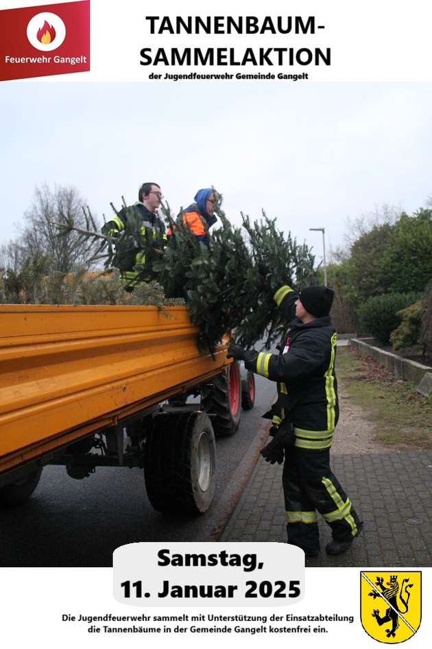 FW Gangelt: Abholung der Weihnachtsbäume durch die Jugendfeuerwehr