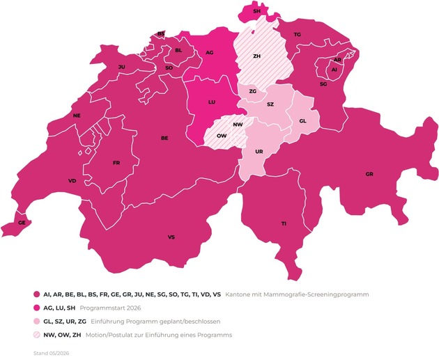 Brustkrebsfrüherkennung im Fokus: Wo steht die Schweiz? Einladung zum Auftakt der PINK CUBE Roadshow am 28.05.2026 in Zürich
