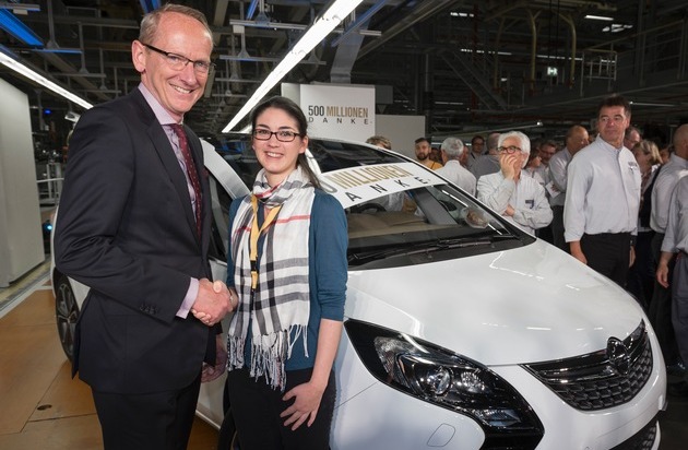 Opel Automobile GmbH: Besonderes Jubiläum: Opel und GM sagen 500 Millionen Mal Danke (FOTO)